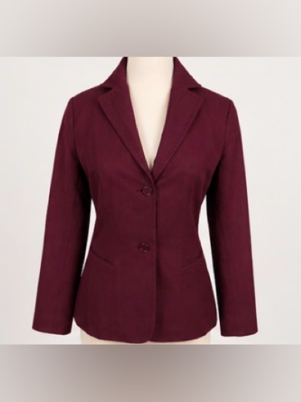 [BCBG MaxAzria] Wine Burgundy Tailored Lined Jacket Blazer Sz 0